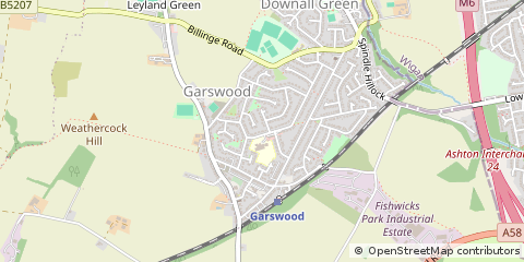 Map of Wigan, Greater Manchester