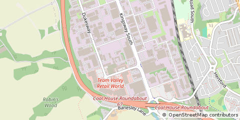 Map of Gateshead