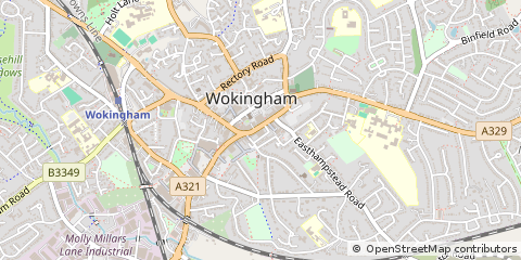 Map of Wokingham