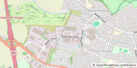 Map of Wakefield, West Yorkshire