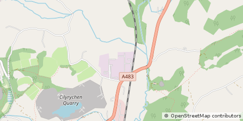 Map of Ammanford, Carmarthenshire