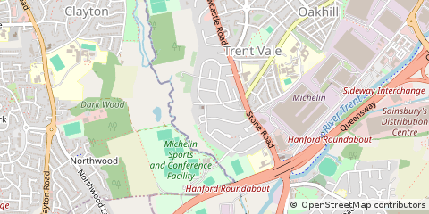 Map of Stoke-on-Trent, Staffordshire