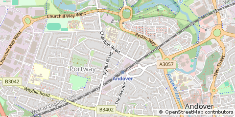 Map of Andover, Hampshire