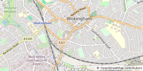 Map of Wokingham, Berkshire