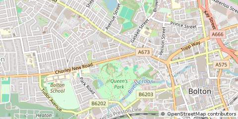 Map of Bolton, Lancashire