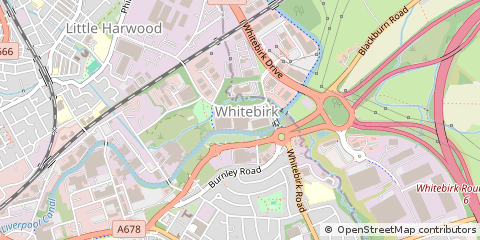 Map of Blackburn, Lancashire