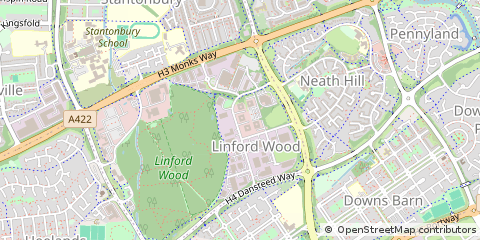 Map of Milton Keynes