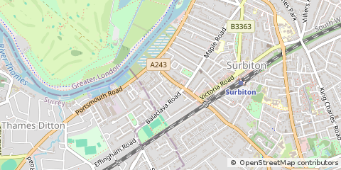 Map of Surbiton, London