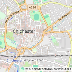 Map of Chichester, West Sussex