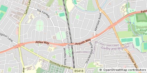 Map of Leicester