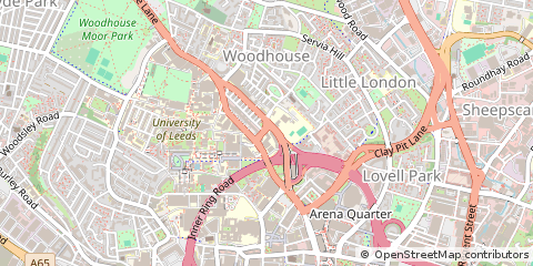 Map of Leeds, West Yorkshire