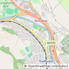 Map of Pontypridd, MID Glamorgan