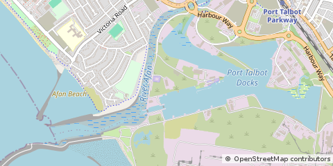 Map of Port Talbot, West Glamorgan