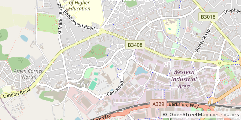 Map of Bracknell, Berkshire