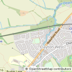 Map of Huddersfield, West Yorkshire