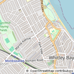 Map of Whitley BAY, Tyne and Wear