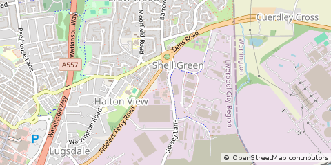Map of Widnes, Cheshire