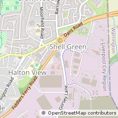 Map of Widnes, Cheshire