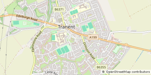 Map of Tranent, East Lothian