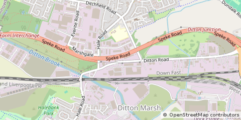 Map of Widnes, Cheshire