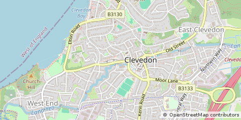 Map of Clevedon, North Somerset