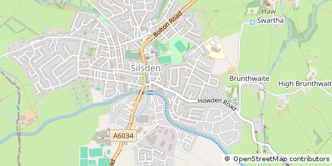 Map of Silsden, West Yorkshire