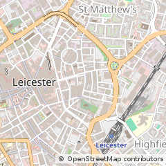 Map of Leicester, Leicestershire