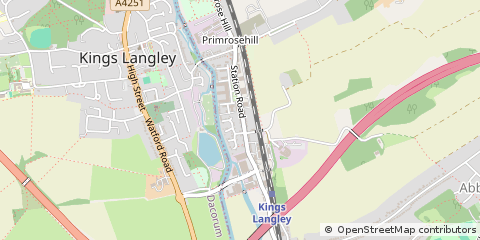 Map of Kings Langley, Herts