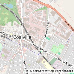 Map of Coalville, Leicestershire