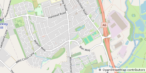 Map of Leicester, Leicestershire