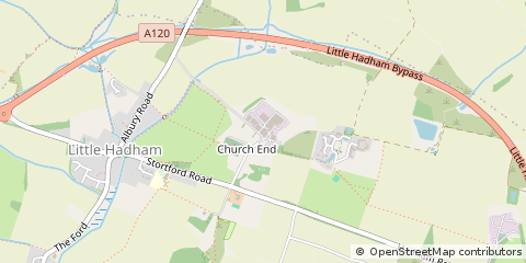 Map of Little Hadham, Hertfordshire