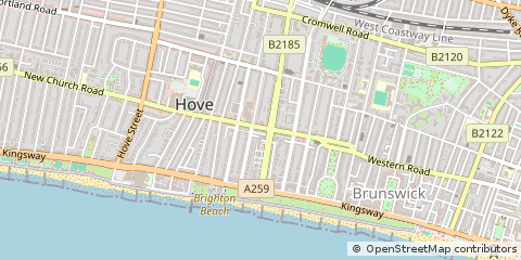 Map of Brighton, East Sussex