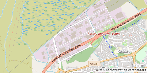 Map of Ebbw Vale, Gwent