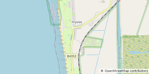 Map of Borth, Ceredigion