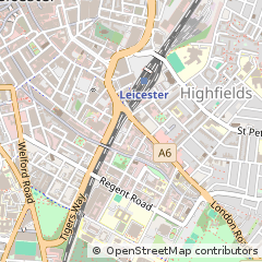 Map of Leicester, Leicestershire