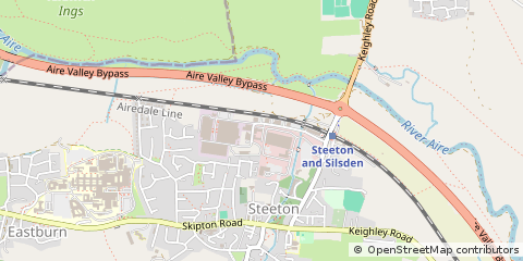 Map of Keighley, West Yorkshire