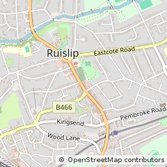 Map of Ruislip, Middlesex