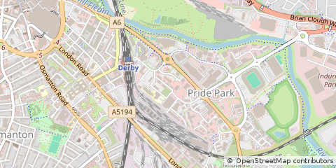 Map of Derby, Derbyshire