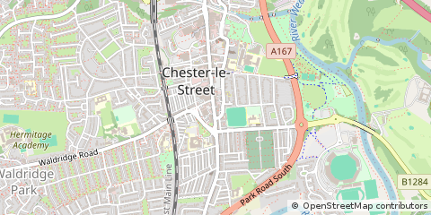 Map of Chester LE Street, Co Durham