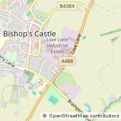 Map of Bishops Castle, Shropshire