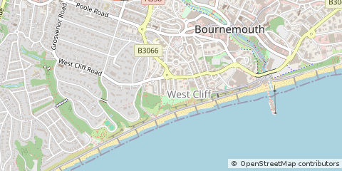 Map of Bournemouth, Dorset