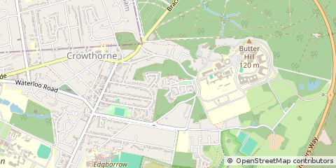 Map of Crowthorne, Berkshire