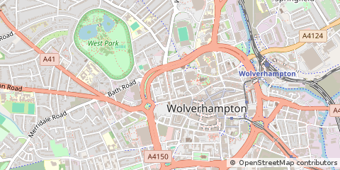 Map of Wolverhampton, West Midlands
