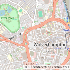 Map of Wolverhampton, West Midlands