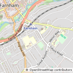 Map of Farnham, Surrey