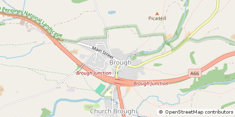 Map of Kirkby Stephen, Cumbria