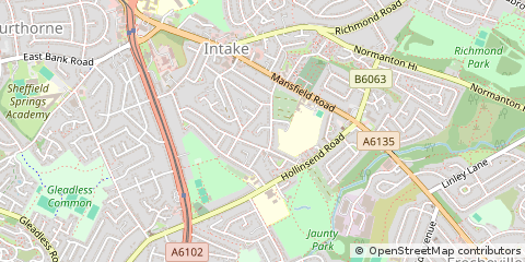 Map of Sheffield