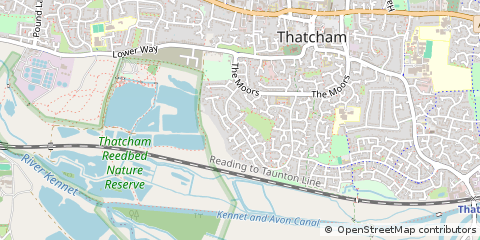 Map of Thatcham, Berkshire