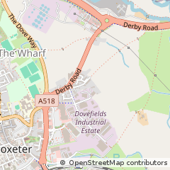 Map of Uttoxeter, Staffordshire