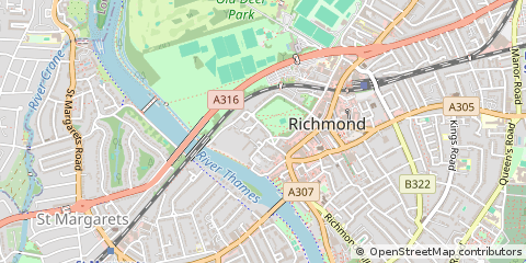 Map of Richmond, Surrey